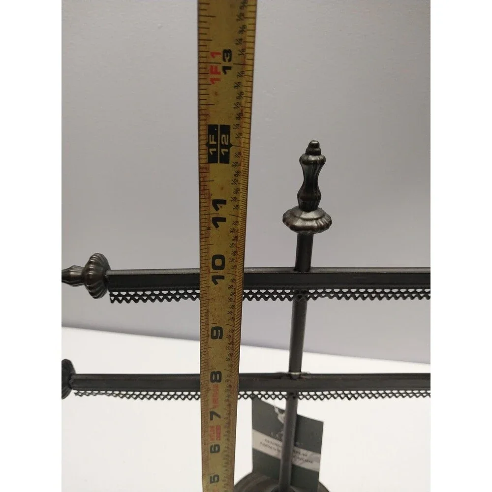 Tripar 2 Tier Metal Jewelry Display Stand Bracelet Watch Holder Black Retail